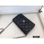 Chanel Shiny Crumpled Goatskin Wallet on Chain WOC Bag AP1530 Black 2020