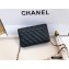 Chanel Wallet on Chain WOC Bag Black with Pearls Chain 2020