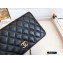 Chanel Wallet on Chain WOC Bag Black with Pearls Chain 2020
