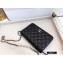 Chanel Wallet on Chain WOC Bag Black with Pearls Chain 2020