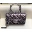 Chanel Mini Flap Bag AS1665 with Circle Handle Metallic Gun Color 2020