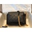 Chanel Lambskin Quilted Flap Bag Black/Gold 2020