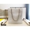 Chanel Shiny Aged Calfskin Vertical Shopping Tote Bag AS1945 White 2020