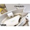 Chanel Shiny Aged Calfskin Vertical Shopping Tote Bag AS1945 White 2020