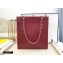 Chanel Shiny Aged Calfskin Vertical Shopping Tote Bag AS1945 Dark Red 2020
