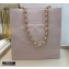 Chanel Shiny Aged Calfskin Vertical Shopping Tote Bag AS1945 Light Pink 2020