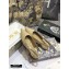Dior J'Adior Metallic Thread Embroidered Slingback Ballet Flats Beige 2020