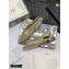 Dior J'Adior Metallic Thread Embroidered Slingback Ballet Flats Beige 2020