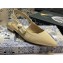 Dior J'Adior Metallic Thread Embroidered Slingback Ballet Flats Beige 2020