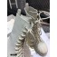 Dior Heel 3.5cm Rubber and Calfskin DiorIron Lace-up Boots White 2020