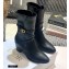 Dior Heel 7cm Calfskin Empreinte Ankle Boots Black 2020