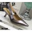 Dior Heel 6.5cm Rhinestone J'Adior Slingback Pumps Metallic Silver 2020