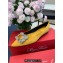 Roger Vivier Flower Strass Buckle Ballerinas in Satin Yellow