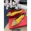 Roger Vivier Flower Strass Buckle Ballerinas in Satin Yellow