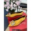 Roger Vivier Flower Strass Buckle Ballerinas in Satin Yellow