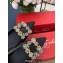Roger Vivier Flower Strass Buckle Ballerinas in Satin Black 01