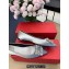 Roger Vivier Flower Strass Buckle Ballerinas in Satin Gray