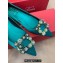 Roger Vivier Flower Strass Buckle Ballerinas in Satin Green