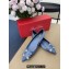 Roger Vivier Flower Strass Buckle Ballerinas in Satin Light Blue