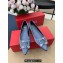 Roger Vivier Flower Strass Buckle Ballerinas in Satin Light Blue