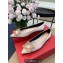 Roger Vivier Flower Strass Buckle Ballerinas in Satin Nude Pink