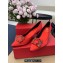 Roger Vivier Heel 6.5cm Flower Strass Buckle Pumps in Satin Red