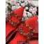 Roger Vivier Heel 6.5cm Flower Strass Buckle Pumps in Satin Red