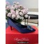 Roger Vivier Heel 6.5cm Flower Strass Buckle Pumps in Satin Dark Blue