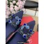 Roger Vivier Heel 6.5cm Flower Strass Buckle Pumps in Satin Dark Blue