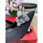 Roger Vivier Heel 6.5cm Flower Strass Buckle Pumps in Satin Black 02