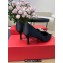 Roger Vivier Heel 6.5cm Flower Strass Buckle Pumps in Satin Black 02