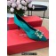 Roger Vivier Heel 6.5cm Flower Strass Buckle Pumps in Satin Green
