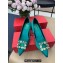 Roger Vivier Heel 6.5cm Flower Strass Buckle Pumps in Satin Green
