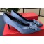 Roger Vivier Heel 6.5cm Flower Strass Buckle Pumps in Satin Light Blue