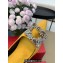 Roger Vivier Heel 6.5cm Flower Strass Buckle Pumps in Satin Yellow