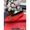 Roger Vivier Flower Strass Buckle Ballerinas in Satin Red