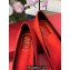 Roger Vivier Flower Strass Buckle Ballerinas in Satin Red