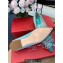Roger Vivier Flower Strass Buckle Ballerinas in Satin Light Green