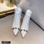Fendi Heel 8.5cm FF Print Ankle Boots White 2020