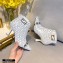 Fendi Heel 8.5cm FF Print Ankle Boots White 2020