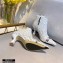 Fendi Heel 8.5cm FF Print Ankle Boots White 2020