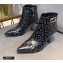 Fendi Heel 8.5cm FF Print Ankle Boots Black 2020