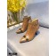Fendi Heel 8.5cm FF Print Ankle Boots Brown 2020