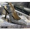 Dior Heel 9.5cm J'Adior Dots Embroidered Slingback Pumps Black 2020