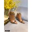 Fendi Heel 8.5cm FF Print Ankle Boots Brown 2020