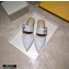 Fendi Calfskin FF Print Slingbacks White 2020