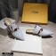 Fendi Calfskin FF Print Slingbacks White 2020