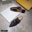 Fendi Calfskin FF Print Slingbacks Black 2020