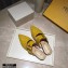 Fendi Calfskin FF Print Slingbacks Yellow 2020