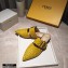 Fendi Calfskin FF Print Slingbacks Yellow 2020